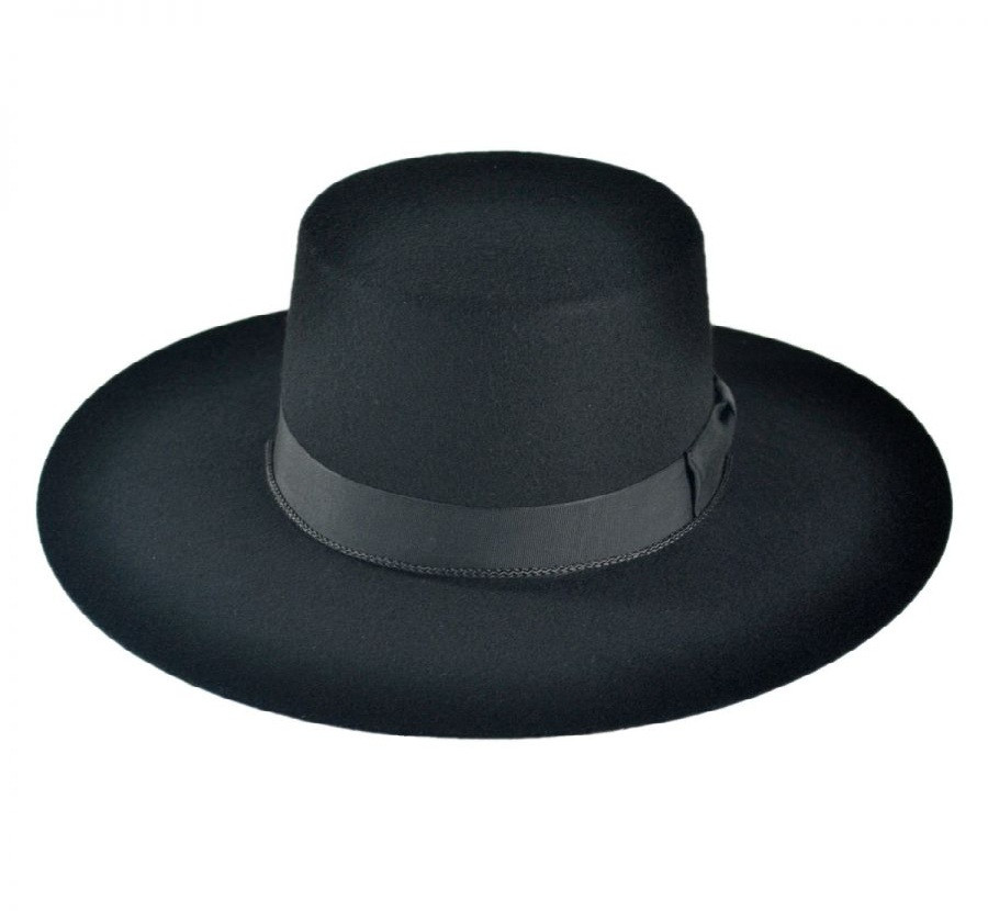 Black Gem Ladies' Felt Cowboy Hat, Black