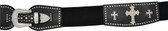 Angel Ranch 3" Black Elastic Stretch Ladies' Fashion Belt