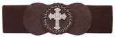  Angel Ranch 4" Chocolate Laced Leather on Stretch Ladies' Fashion Belt