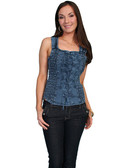 Dark Blue 100% peruvian cotton tank top