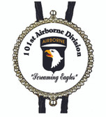 101st. Airborne "Screaming Eagles" Logo Bolo Tie