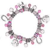 Stretch Charm Bracelet - Pink