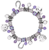 Stretch Charm Bracelet - Purple