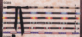 BONED AND BEADED HAT BANDS 3/8"  6 CHOICES GQ03