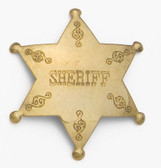 BRASS SHERIFF BADGE