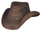 Burnt Dust leather cowboy hat by Bullhide® Hats.  Black.  Available in sizes S, M, L, XL