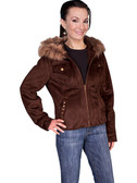 Espresso Hooded Ladies Jacket