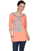 CORAL OFFSHOULDER TUNIC