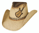 COUNTRY ROCKS Straw Cowboy Hat by Bullhide® Hats.