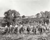 Cowboys On Cattle Drive 1879