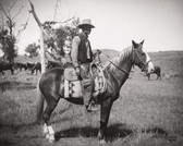 Cowboy On Horse Photograph 8x10