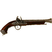 18th Century Italian Flintlock Pistol - Pewter