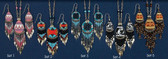 Earring Neckless Sets Crystal and Wood Beads
