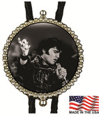 Elvis in Leather Singing Bolo Tie