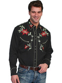 Embroidered Mens Western Shirts Floral