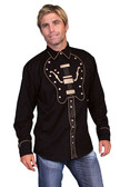 Embroidered Guitar Mens Western Shirts XL Guitar WOW!