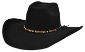 7X Black Felt Hat with Alamo Crown