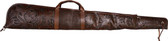 HAND TOOLED ALL LEATHER GUN CASE CHOCOLATE