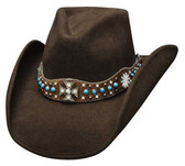 In My Dreams felt cowboy hat by Bullhide® Hats.  Chocolate.  Available in sizes S, M, L, XL.
