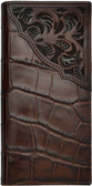 3D Chocolate Brown Western Rodeo Wallet