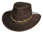 Kanosh leather cowboy hat by Bullhide® Hats.  Dark Brown.  Available in sizes S, M, L, XL