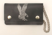 Leather Biker Wallet- Eagl