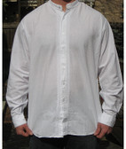 Light Weight Open Front Pioneer Wedding Shirt  In 3 Colors Black, Natural  & Green