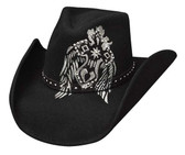 Loyal To None felt cowboy hat by Bullhide® Hats.  Black.   S, M, L, XL.