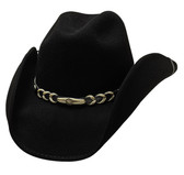 Montana Black Felt Cowboy Hatt by Bullhide®
