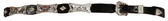 NEW! Black Leather  Hatband with Large & Small conchos -  with Buckle