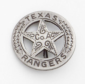 OLD WEST BADGE TEXAS RANGER (PESO BACK) SILVER