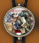 Patriotic Soldier Bolo Tie