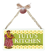 Tutu's Kitchen  Varnished Canvas Sign