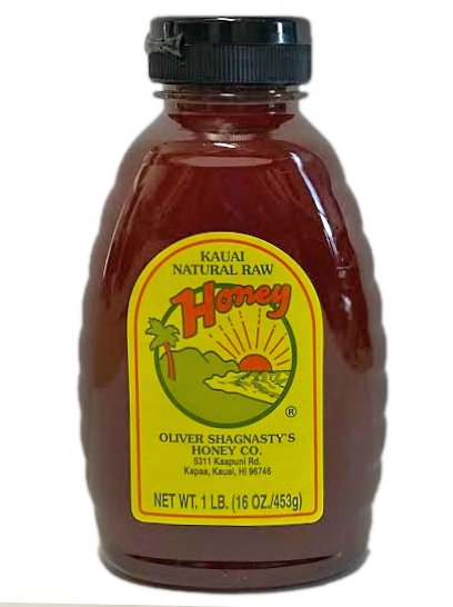 SKU #533

Ingredients: 100% Pure Hawaiian Honey

100% Pure honey harvested from the nectar of tropical blossoms that grow on the beautiful Island of Kaua'i, Hawaii.

1 pound Jar