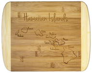 SKU#6932

Hawaiian Islands Bamboo Cutting Board

Celebrate The Hawaiian Islands with this bamboo serving and cutting board featuring laser-engraved artwork of the Hawaiian Island Chain - features light bamboo accents on the left and right sides of the cutting board. 

Board measures 8-1/2"" x 11" x 5/8"