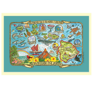 Hawaiian Map towel makes a great addition to any home. This towel is printed on 100% cotton and measures 18.5" x 28."