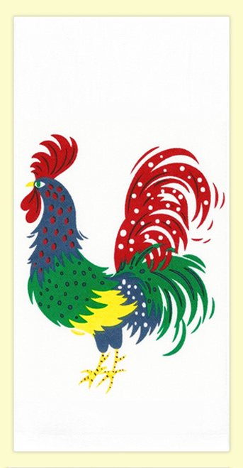 SKU#5387
Vintage Rooster design on high quality 100% cotton flour sack towel. Mr.Bird makes a great addition to any kitchen. This towel measures 17" x 24".