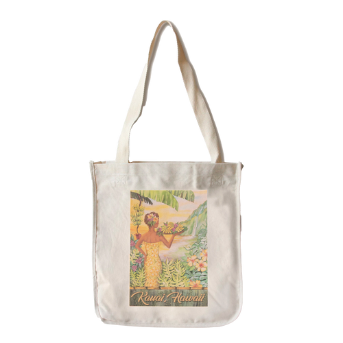 Banana Patch Girl Canvas Tote - Front
