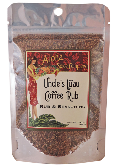 Uncle's Lu`au Coffee Rub & Seasoning - 2.4 oz. Stand Up Pouch