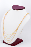 YELLOW GOLD NECKLACE, YG21KNECKLACE028, Size:Large, Weight:0g
