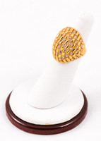 Yellow Gold Ring 21K, YGRING0078, Weight: 7.10g