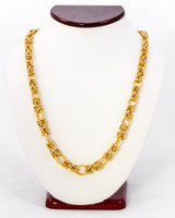 YELLOW GOLD CHAINS, 21K-YGCHAIN003, Size:Large, Weight: 42.7g