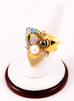 Yellow Gold Ring 21K, YGRING0226, Weight: 14.6g
