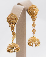 YELLOW GOLD EARRINGS, 21KT, Weight: 9.8g, YGEARRING21K0080