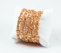 YELLOW GOLD BANGLES, SET OF 6, 21K, Size: Medium , Weight: 69.8g, YGBANGLE017