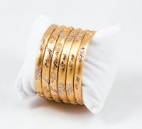 YELLOW GOLD BANGLES, SET OF 6, 21K, Size: x-Large, Weight: 87.7g, YGBANGLE021