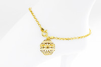 YELLOW GOLD ANKLETS, 21K, YGANKL038, Weight: 6.9g