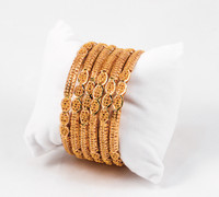 YELLOW GOLD BANGLES, SET OF 6, 21K, Size: Large, Weight: 83.7g, YGBANGLE034