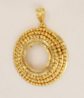 YELLOW GOLD FRAME PENDANT, 21K, Weight:24.9g, YGPEND0396