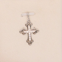 WHITE GOLD CROSS, WGCROSS015, 18K, Weight: 1.8g